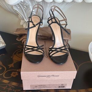 Gianvito Rossi Black Strappy Heels